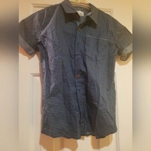 Blue and white boys shirt
